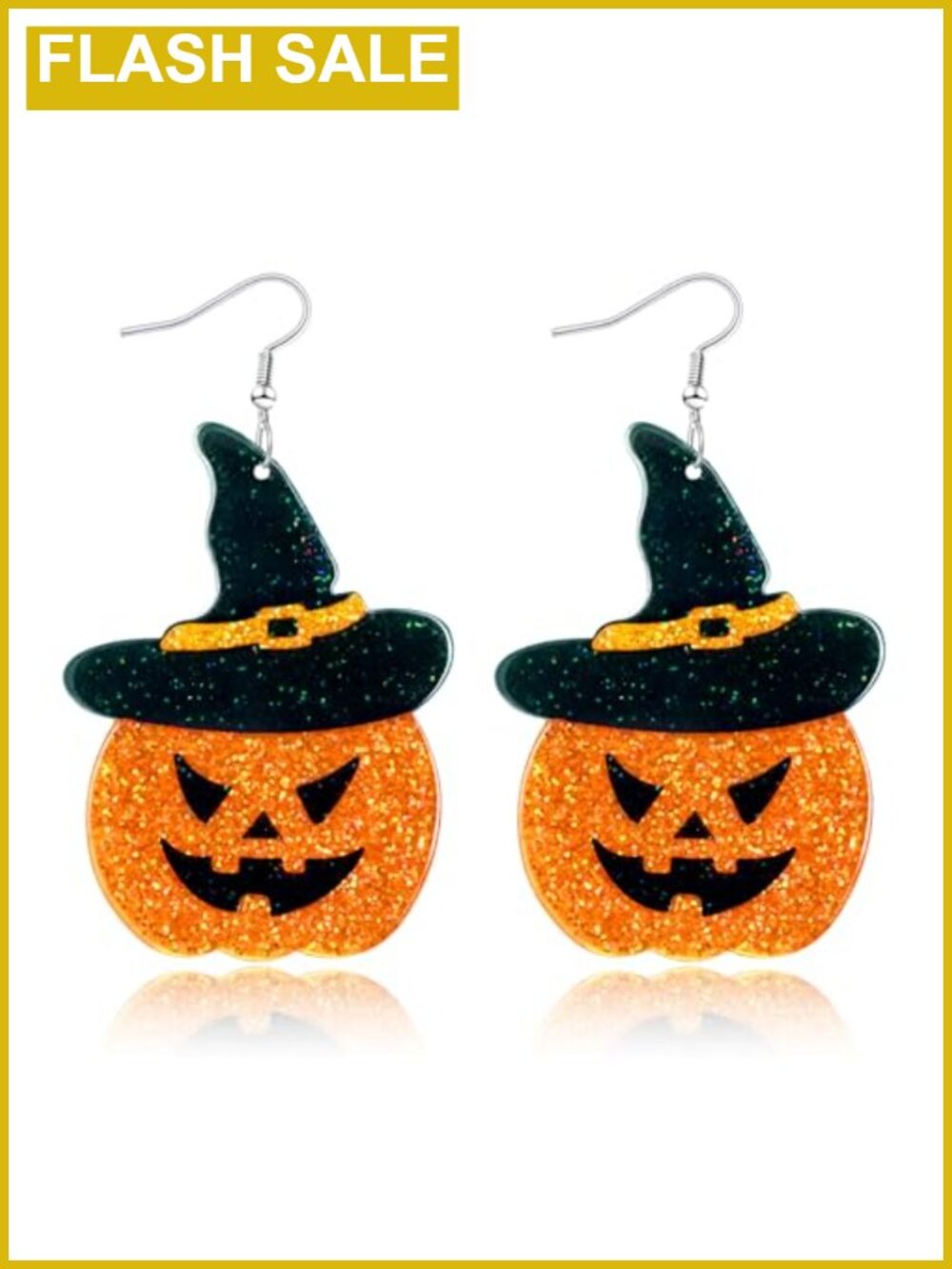 Acrylic Alloy Pumpkin Dangle Earrings Halloween Costume Accessories